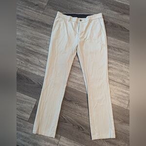 Jos. A. Bank Slim Fit 33W x 32L Men's Dress Pants Traveler | Travel Tech Khaki